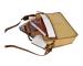 Retro Crazy Horse Cowhide and Canvas Shoulder Bag Genuine Leather Messenger Bag